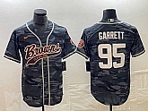 Men's Cleveland Browns #95 Myles Garrett Gray Camo With Patch Cool Base Stitched Baseball Jersey,baseball caps,new era cap wholesale,wholesale hats